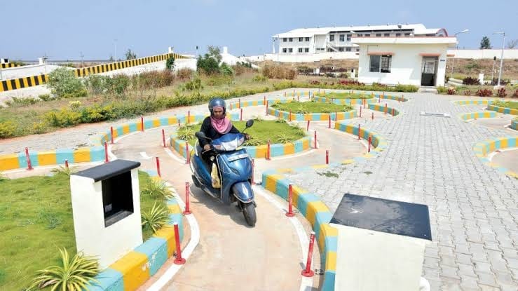 Motorcycle and two wheeler training track